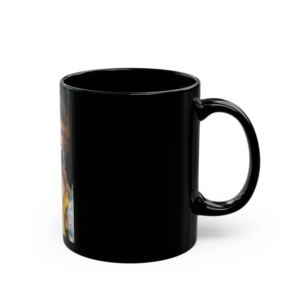 Francine York #167 (Vintage Female Icon) Black Coffee Mug-Go Mug Yourself