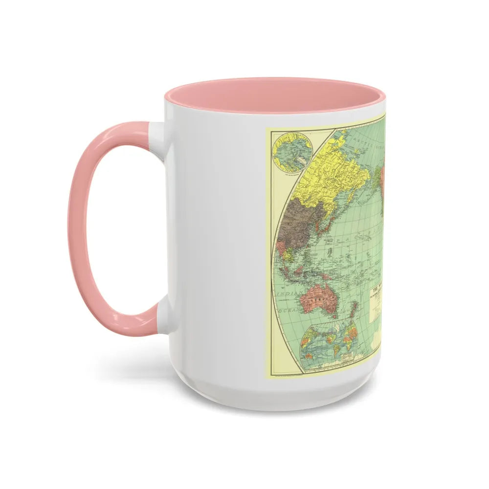 World Map (1932) (Map) Accent Coffee Mug-Go Mug Yourself