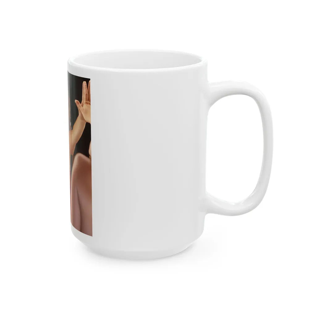 Linda Blair #263 - Partially Topless (Vintage Female Icon) White Coffee Mug-Go Mug Yourself