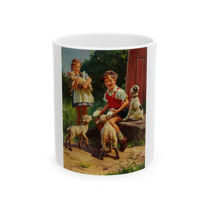 Feeding the Lambs - White Coffee Mug-11oz-Go Mug Yourself