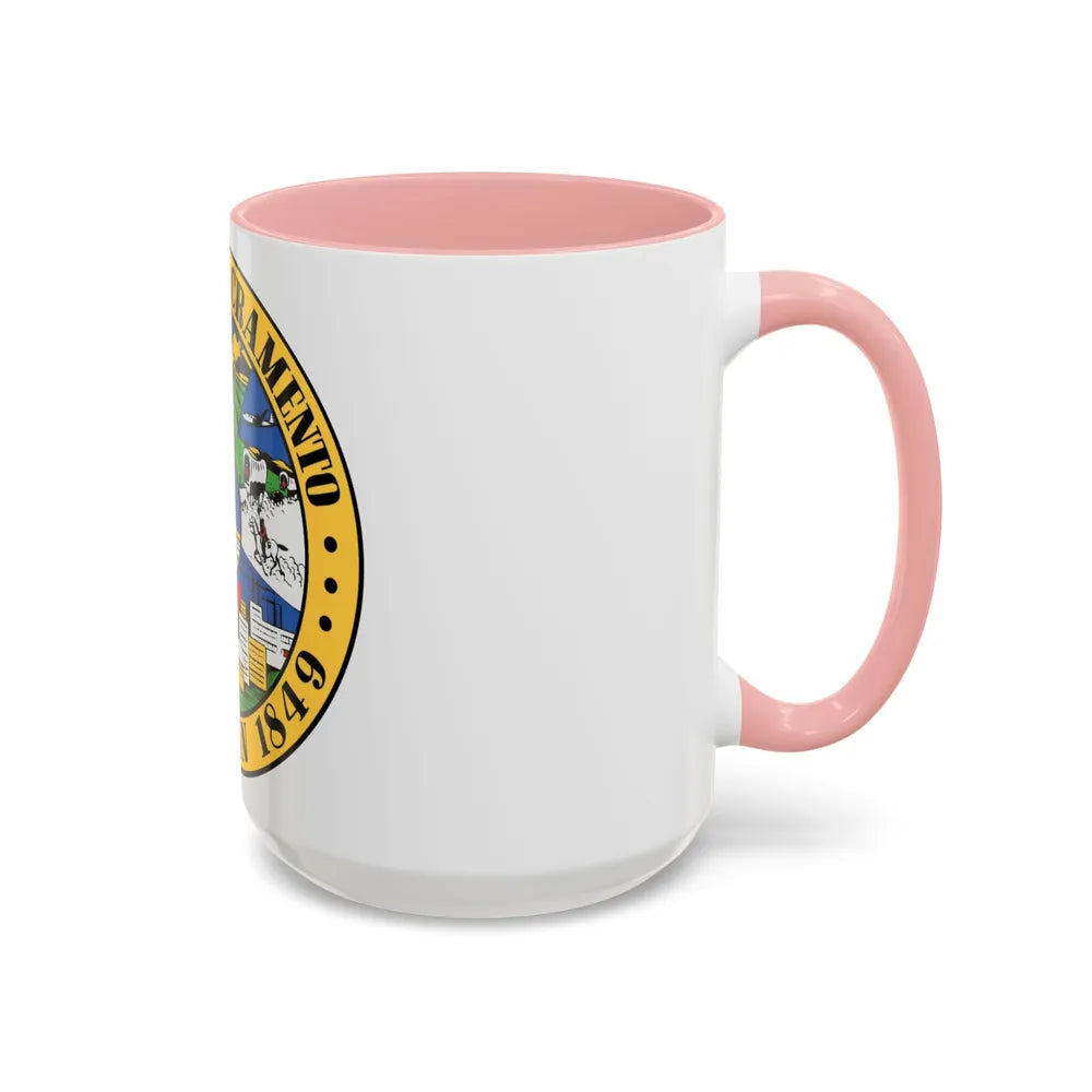 Seal of Sacramento California - Accent Coffee Mug-Go Mug Yourself