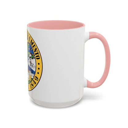 Seal of Sacramento California - Accent Coffee Mug-Go Mug Yourself