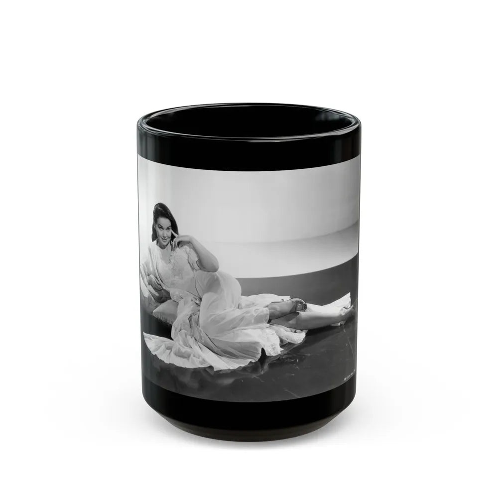 Kathryn Grant #139 (Vintage Female Icon) Black Coffee Mug-15oz-Go Mug Yourself