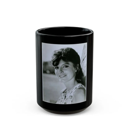 Katharine Ross #34 (Vintage Female Icon) Black Coffee Mug-15oz-Go Mug Yourself