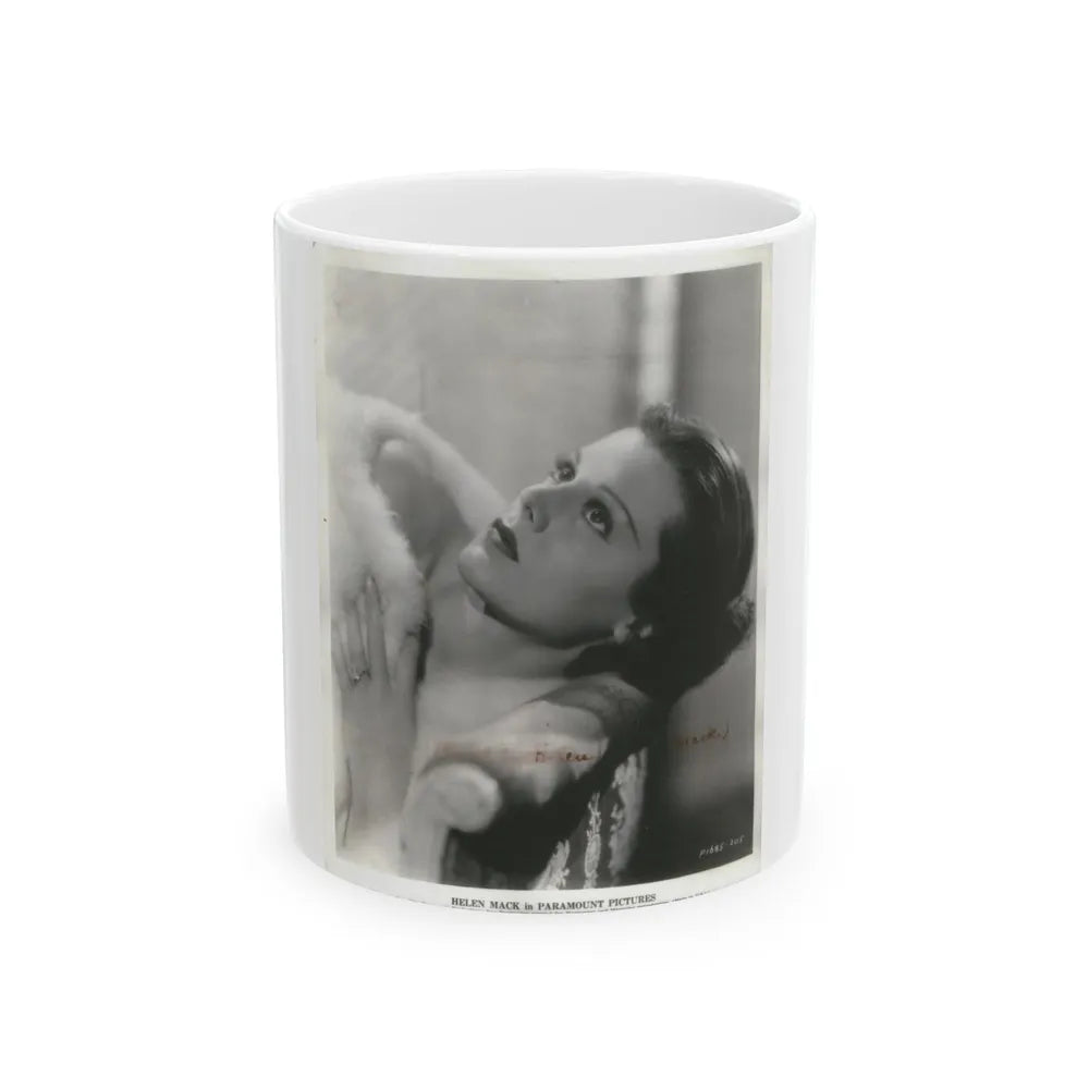 Helen Mack #24 (Vintage Female Icon) White Coffee Mug-11oz-Go Mug Yourself