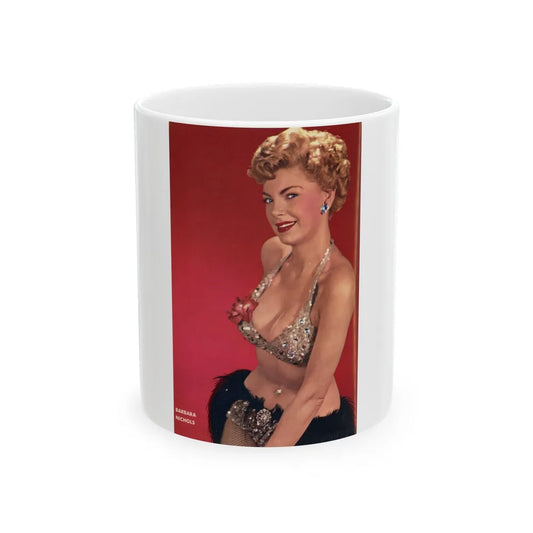 Barbara Nichols #490 - Page 2 of 2 with, Color Centerfold Photo from picture DIGEST Mag. April '57 (Vintage Female Icon) White Coffee Mug-11oz-Go Mug Yourself