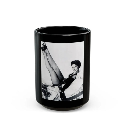 Kathryn Grant #131 (Vintage Female Icon) Black Coffee Mug-15oz-Go Mug Yourself