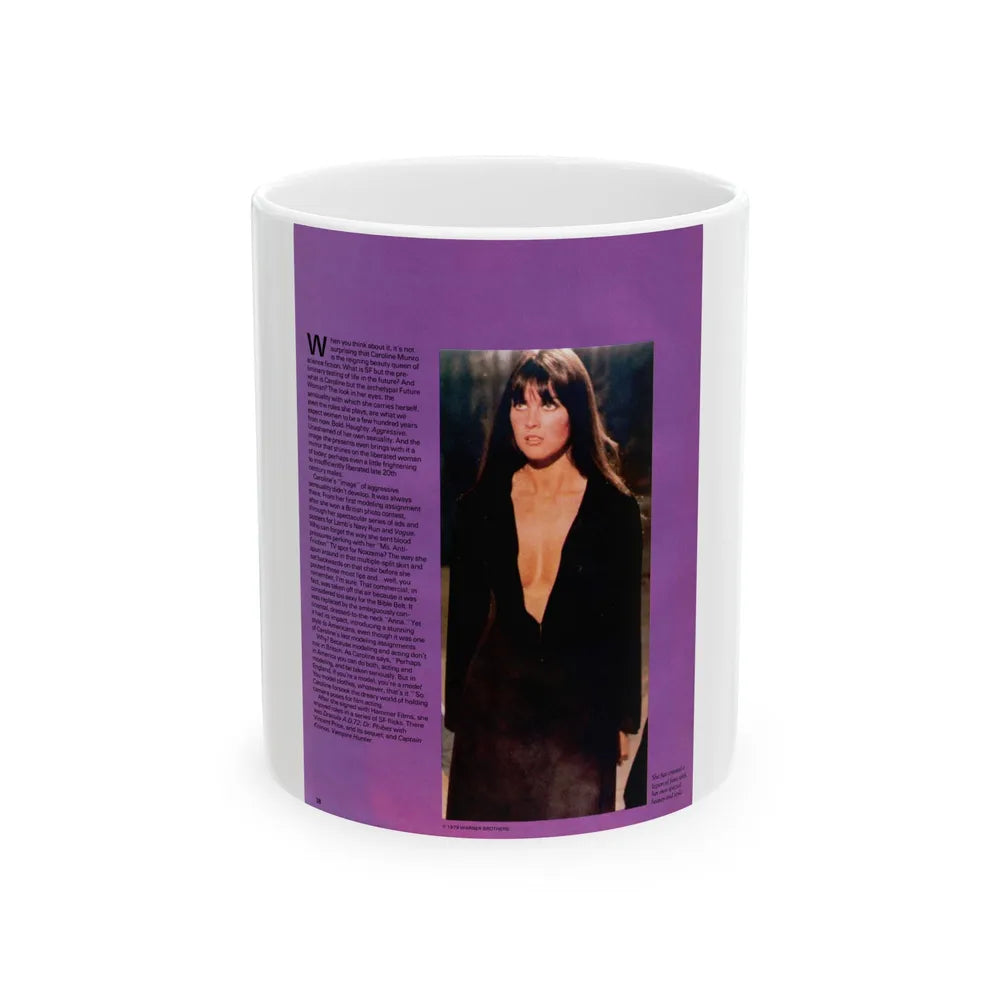 Caroline Munro #361 - Questar Mag. Vol. 2 #3, June '80 (Vintage Female Icon) White Coffee Mug-11oz-Go Mug Yourself