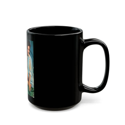 June Palmer #366 (Vintage Female Icon) Black Coffee Mug-Go Mug Yourself