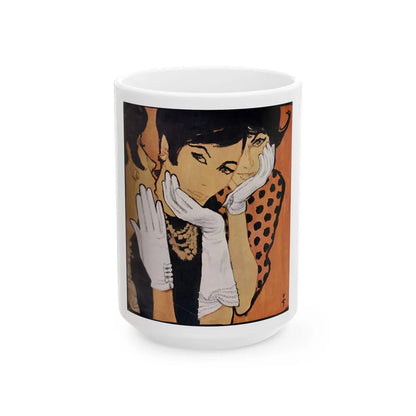 Crescendo Gloves, 1960 - White Coffee Mug-15oz-Go Mug Yourself