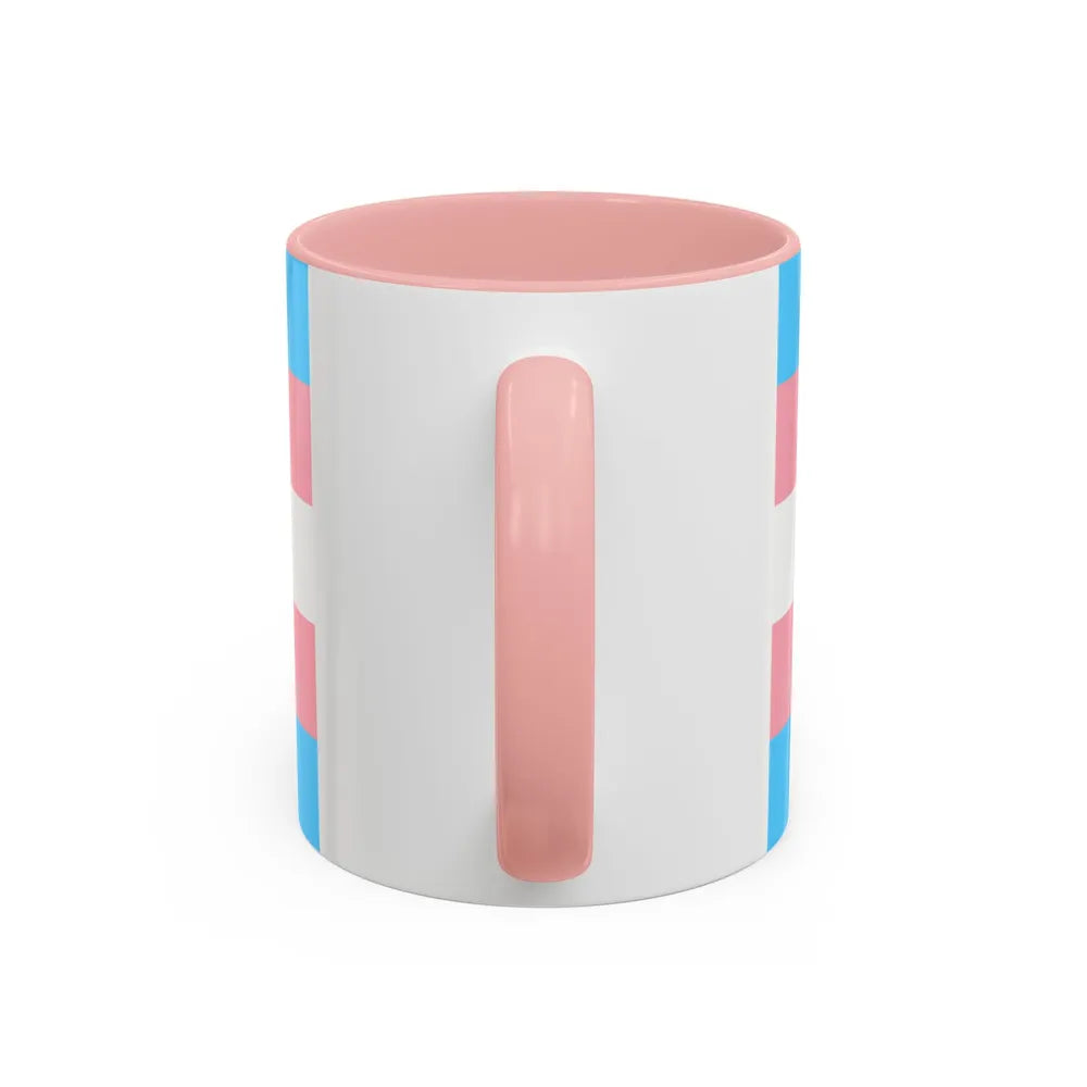 Transgender Pride Flag - Accent Coffee Mug-Go Mug Yourself