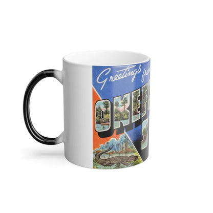 Greetings from Okefenokee Swamp Georgia (Greeting Postcards) Color Changing Mug 11oz-Go Mug Yourself