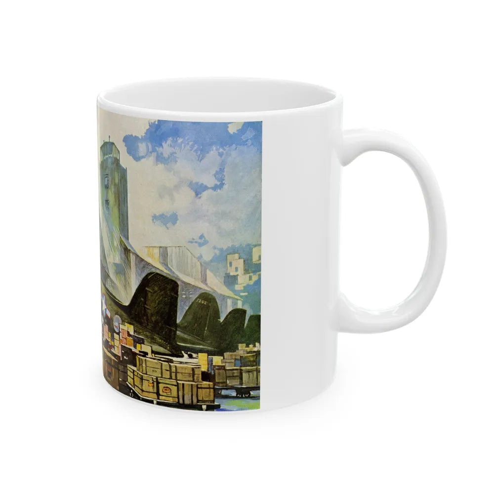 Bound For Bases in Africa, Europe and the Pacific, 1943 - White Coffee Mug-Go Mug Yourself