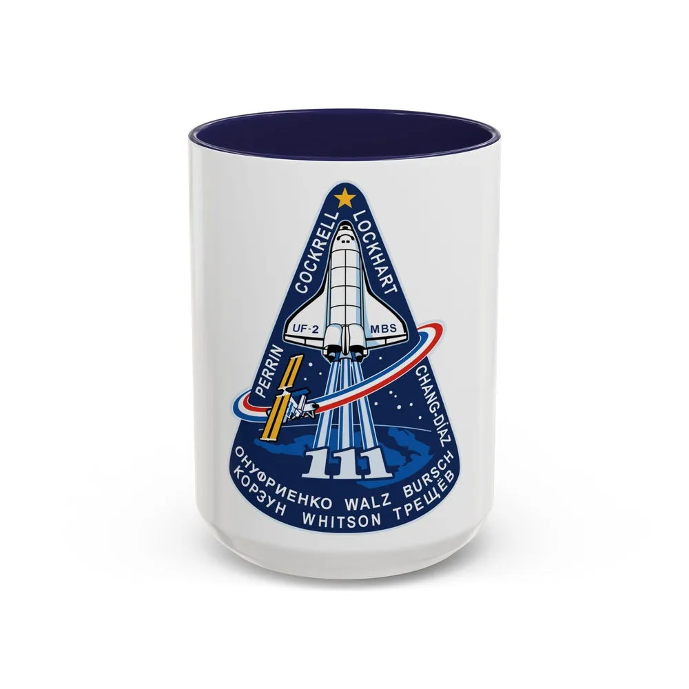 STS 111 (NASA) Accent Coffee Mug-15oz-Navy-Go Mug Yourself