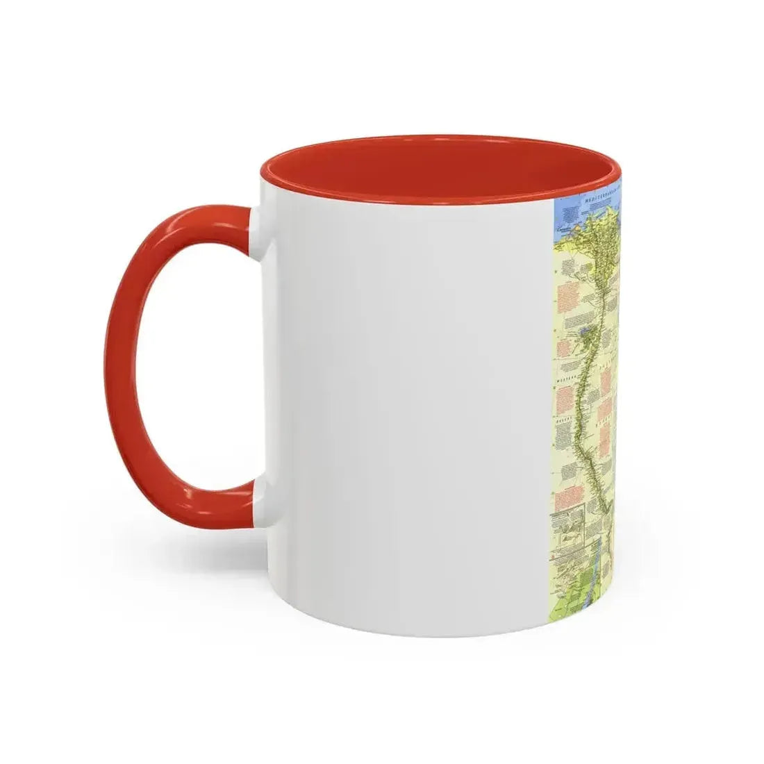 Egypt - Nile Valley, Land of the Pharaohs (1965) (Map) Accent Coffee Mug - Go Mug Yourself