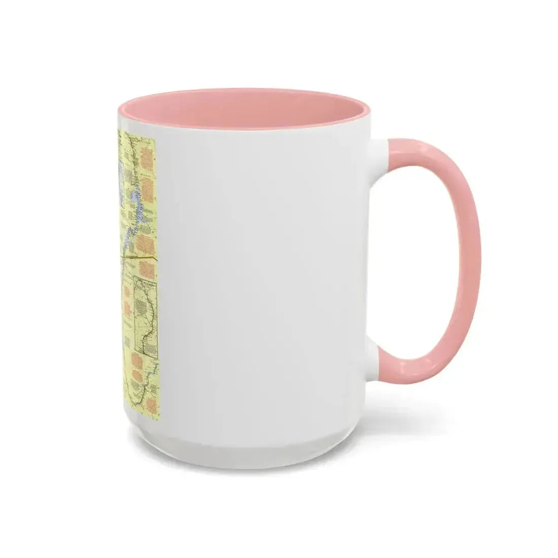 Egypt - Nile Valley, Land of the Pharaohs (1965) (Map) Accent Coffee Mug - Go Mug Yourself