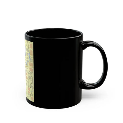 Egypt - Nile Valley, Land of the Pharaohs (1965) (Map) Black Coffee Mug-Go Mug Yourself