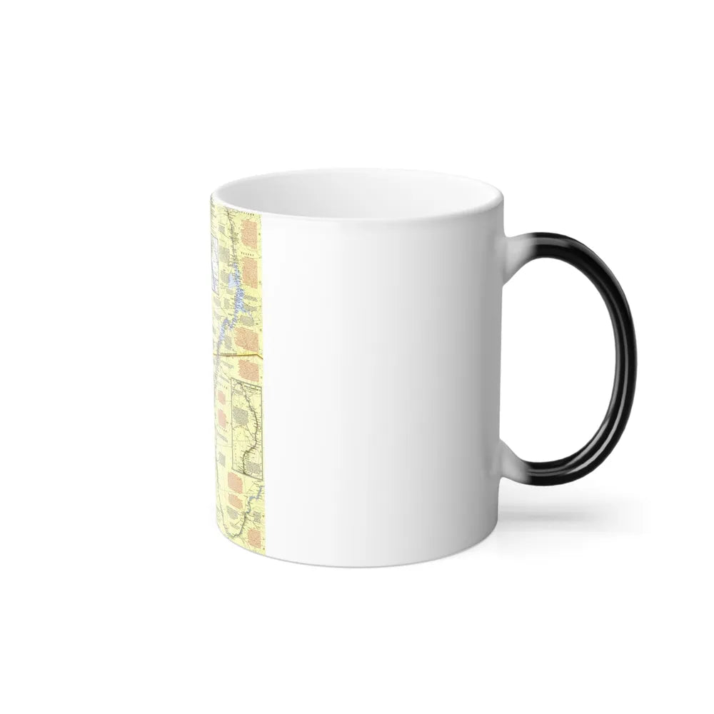 Egypt - Nile Valley, Land of the Pharaohs (1965) (Map) Color Changing Mug 11oz-Go Mug Yourself