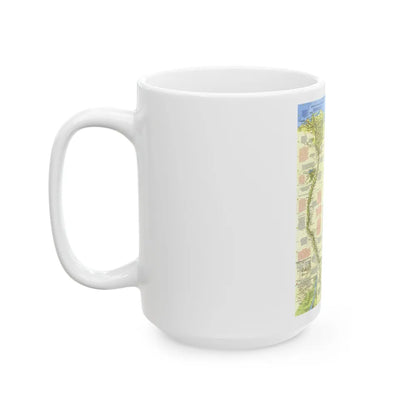 Egypt - Nile Valley, Land of the Pharaohs (1965) (Map) White Coffee Mug-Go Mug Yourself