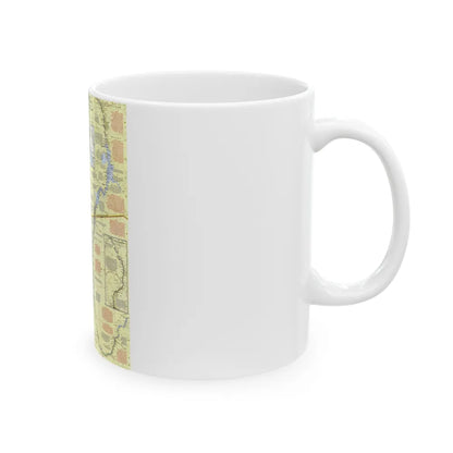 Egypt - Nile Valley, Land of the Pharaohs (1965) (Map) White Coffee Mug-Go Mug Yourself