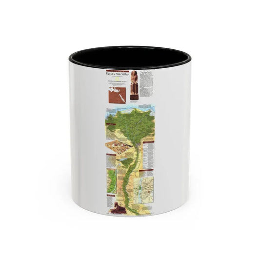 Egypt's Nile Valley- The North (1995) (Map) Accent Coffee Mug 11oz Black - Go Mug Yourself