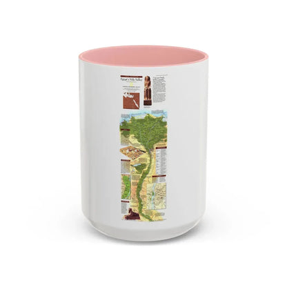 Egypt's Nile Valley- The North (1995) (Map) Accent Coffee Mug 15oz Pink - Go Mug Yourself