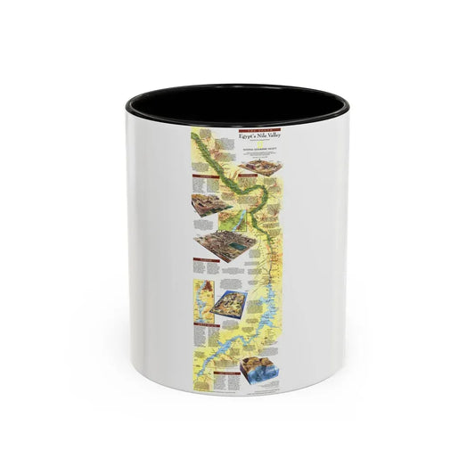 Egypt's Nile Valley- The South (1995) (Map) Accent Coffee Mug 11oz Black - Go Mug Yourself