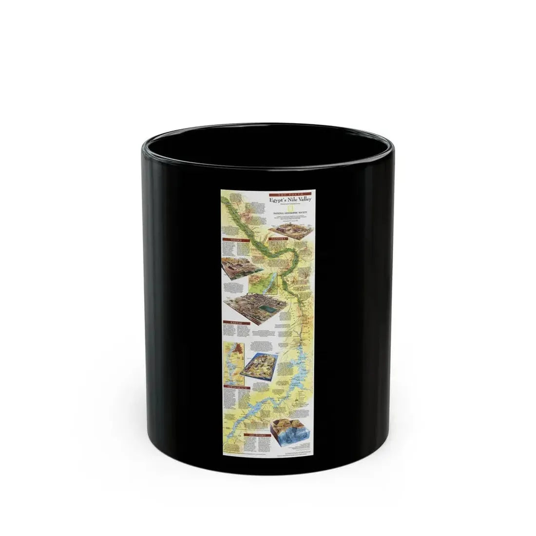 Egypt's Nile Valley- The South (1995) (Map) Black Coffee Mug 11oz - Go Mug Yourself