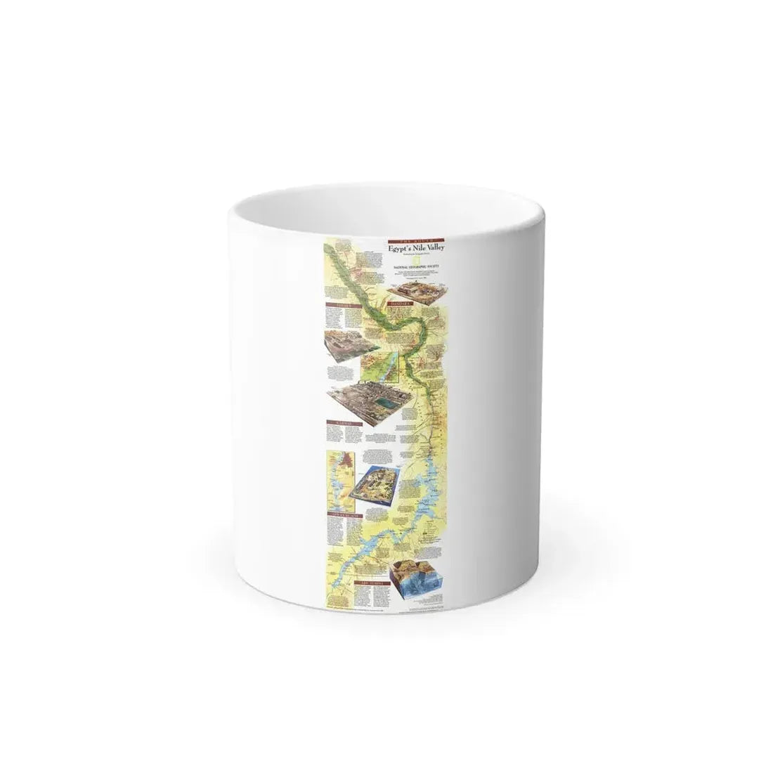 Egypt's Nile Valley- The South (1995) (Map) Color Changing Mug 11oz Default Title - Go Mug Yourself