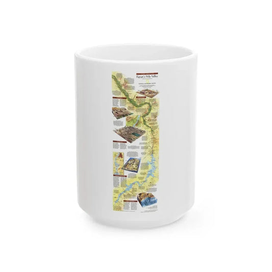 Egypt's Nile Valley- The South (1995) (Map) White Coffee Mug 15oz - Go Mug Yourself