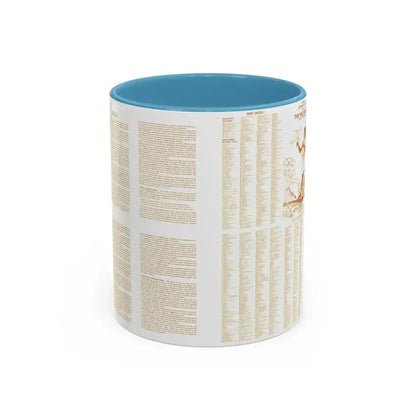 Egypt - Your Introduction to Ancient (1965) (Map) Accent Coffee Mug 11oz Light Blue - Go Mug Yourself