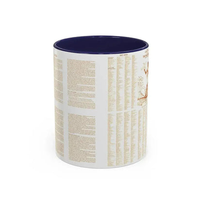 Egypt - Your Introduction to Ancient (1965) (Map) Accent Coffee Mug 11oz Navy - Go Mug Yourself