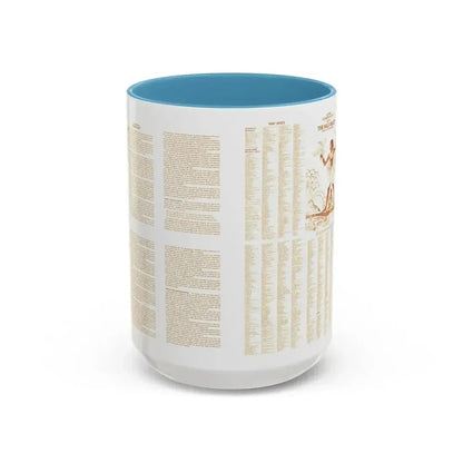 Egypt - Your Introduction to Ancient (1965) (Map) Accent Coffee Mug 15oz Light Blue - Go Mug Yourself