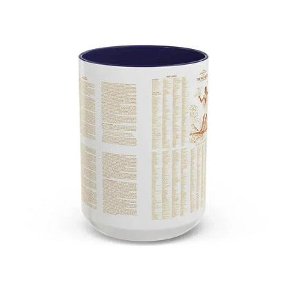 Egypt - Your Introduction to Ancient (1965) (Map) Accent Coffee Mug 15oz Navy - Go Mug Yourself