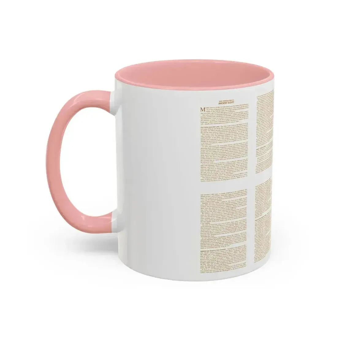Egypt - Your Introduction to Ancient (1965) (Map) Accent Coffee Mug - Go Mug Yourself
