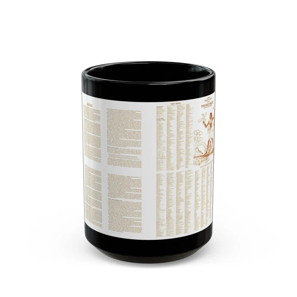 Egypt - Your Introduction to Ancient (1965) (Map) Black Coffee Mug-15oz-Go Mug Yourself