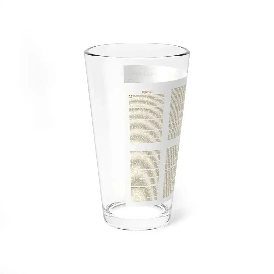 Egypt - Your Introduction to Ancient (1965) (Map) Pint Glass 16oz - Go Mug Yourself