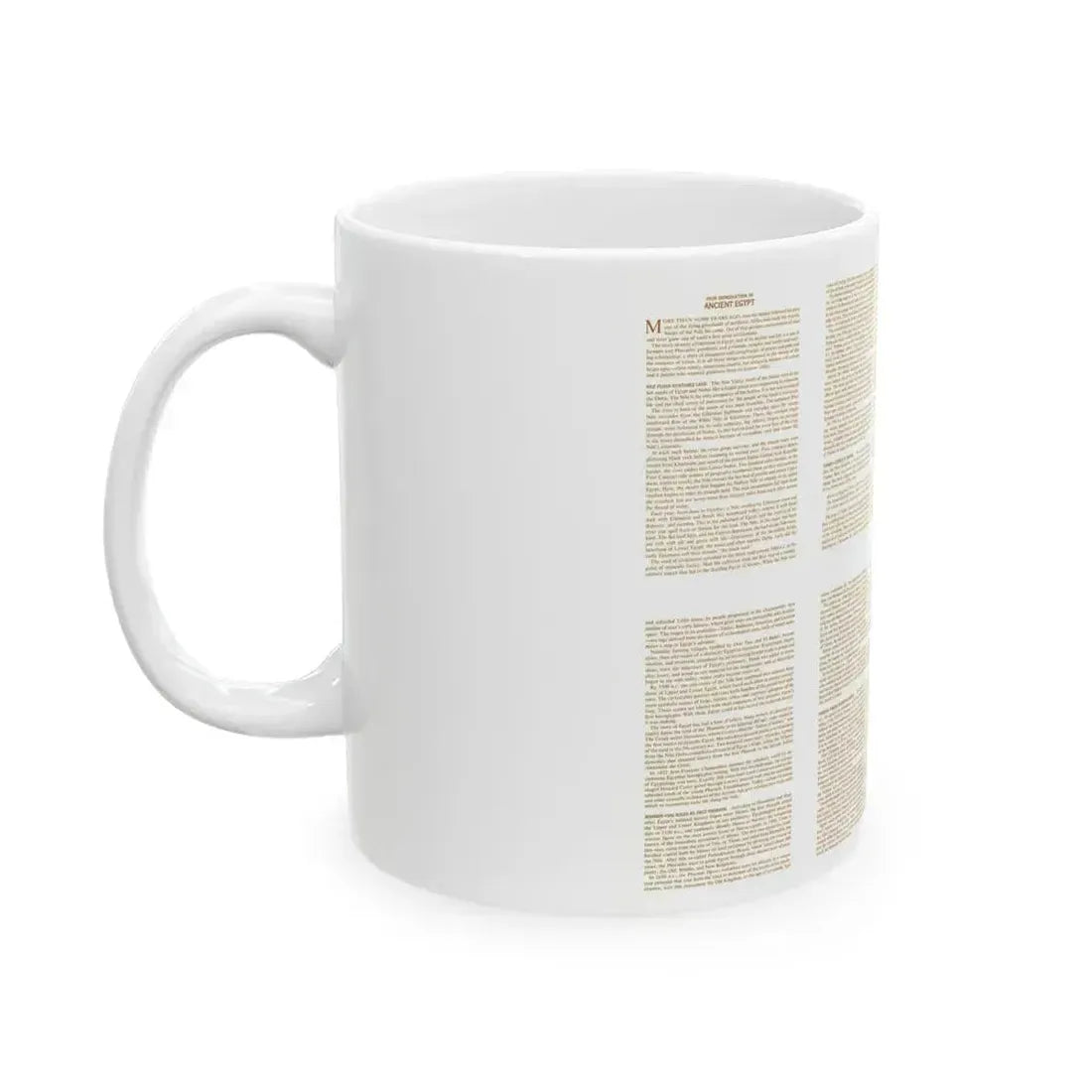 Egypt - Your Introduction to Ancient (1965) (Map) White Coffee Mug - Go Mug Yourself