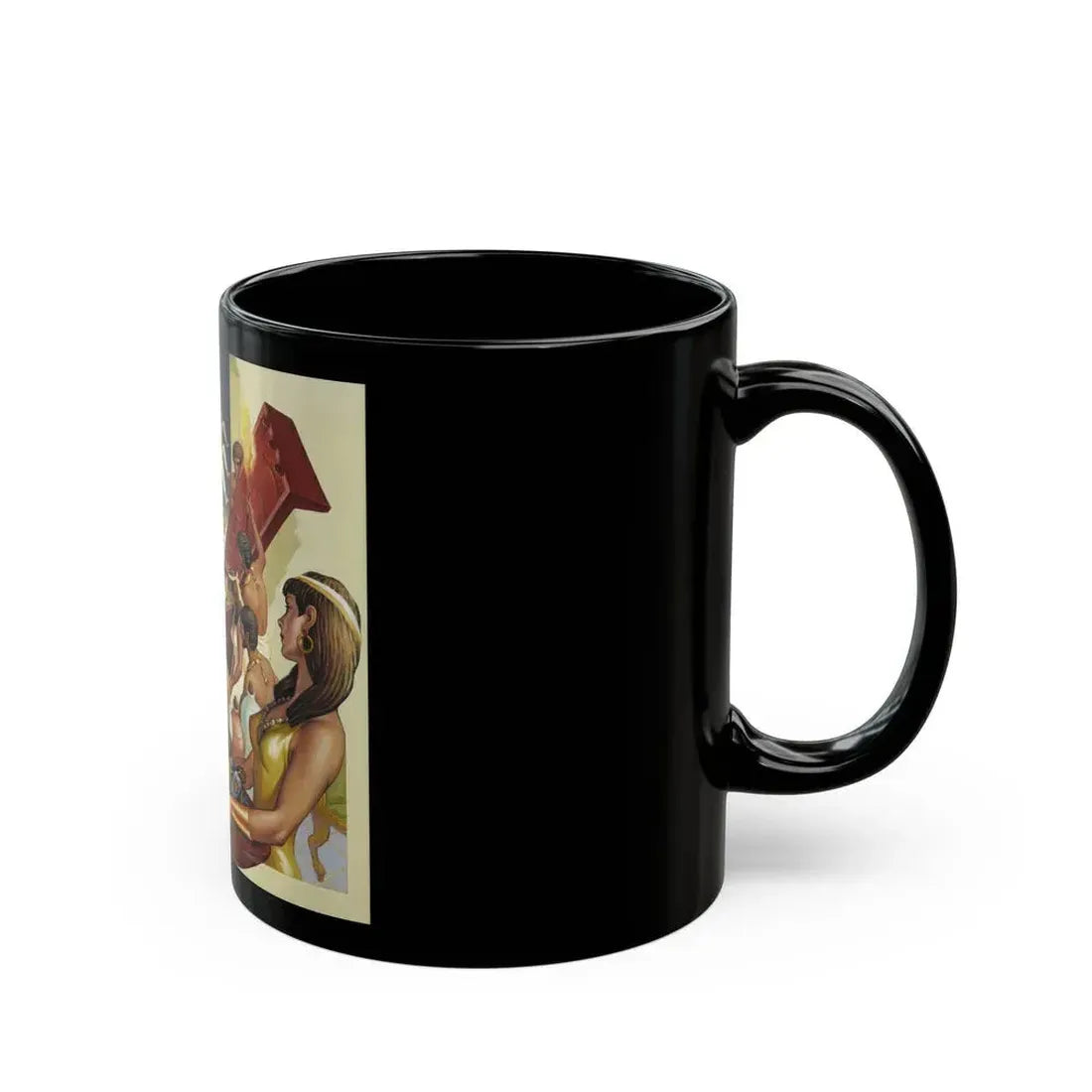 Egyptian Funeral, American Weekly magazine, April 7, 1947 - Black Coffee Mug - Go Mug Yourself