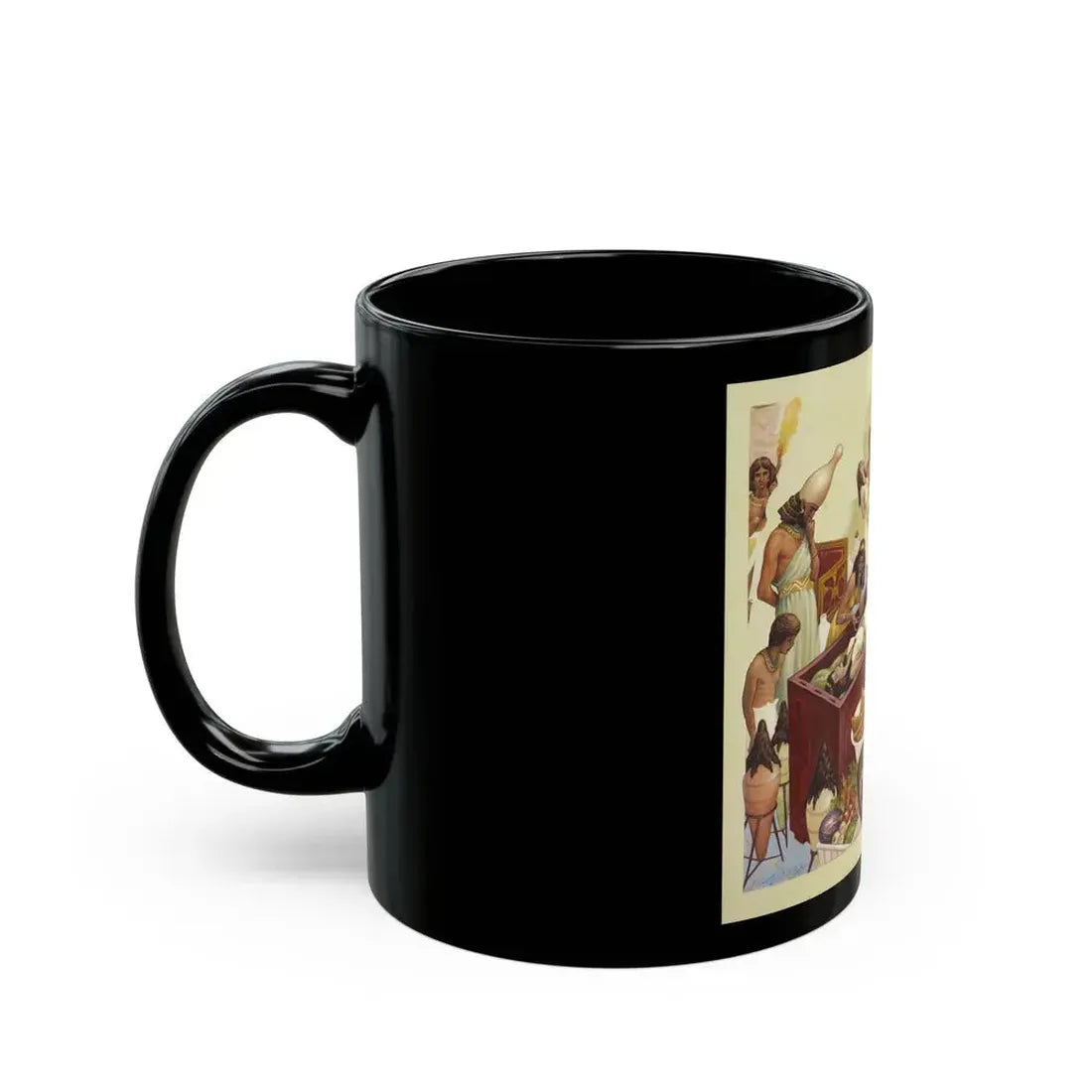 Egyptian Funeral, American Weekly magazine, April 7, 1947 - Black Coffee Mug - Go Mug Yourself