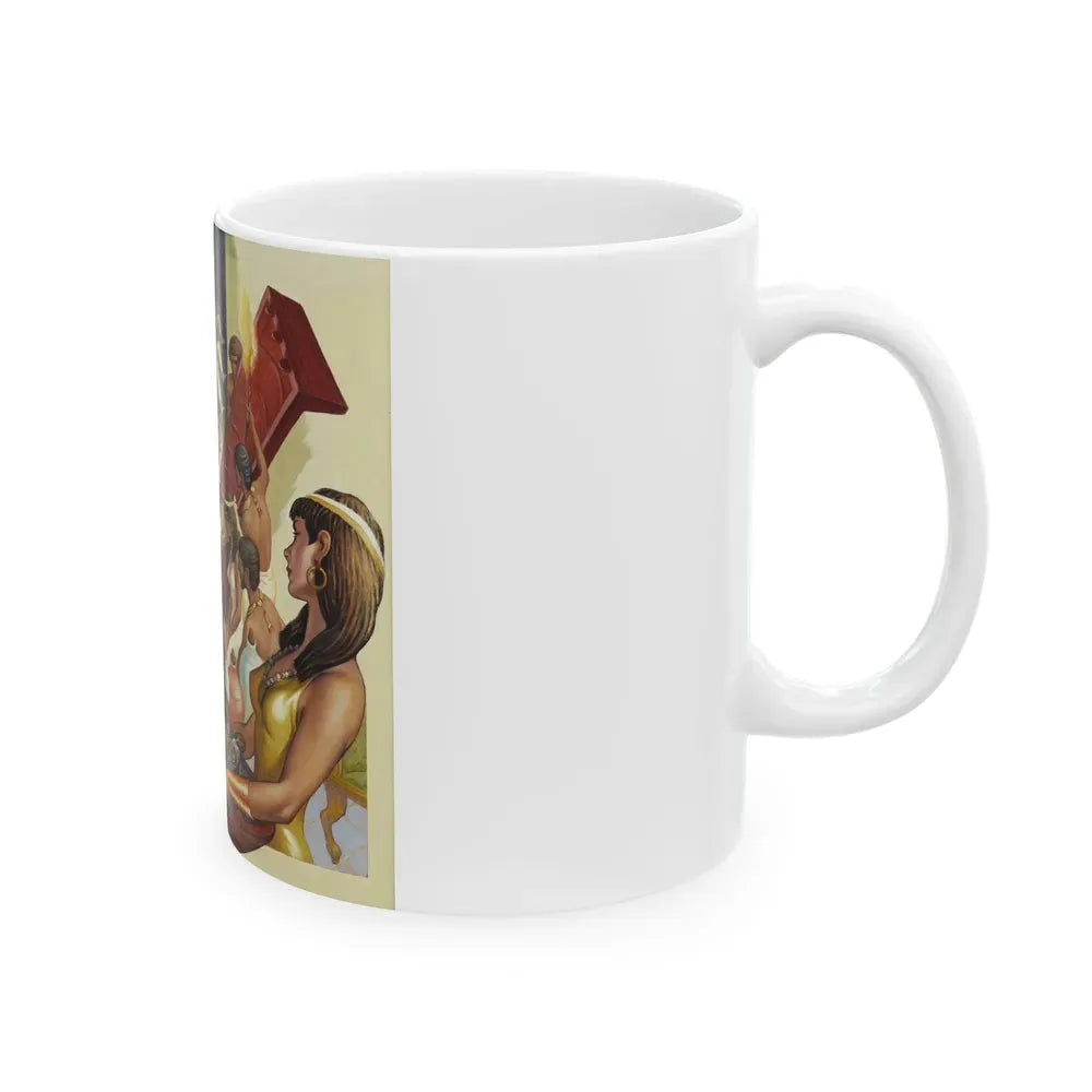 Egyptian Funeral, American Weekly magazine, April 7, 1947 - White Coffee Mug - Go Mug Yourself