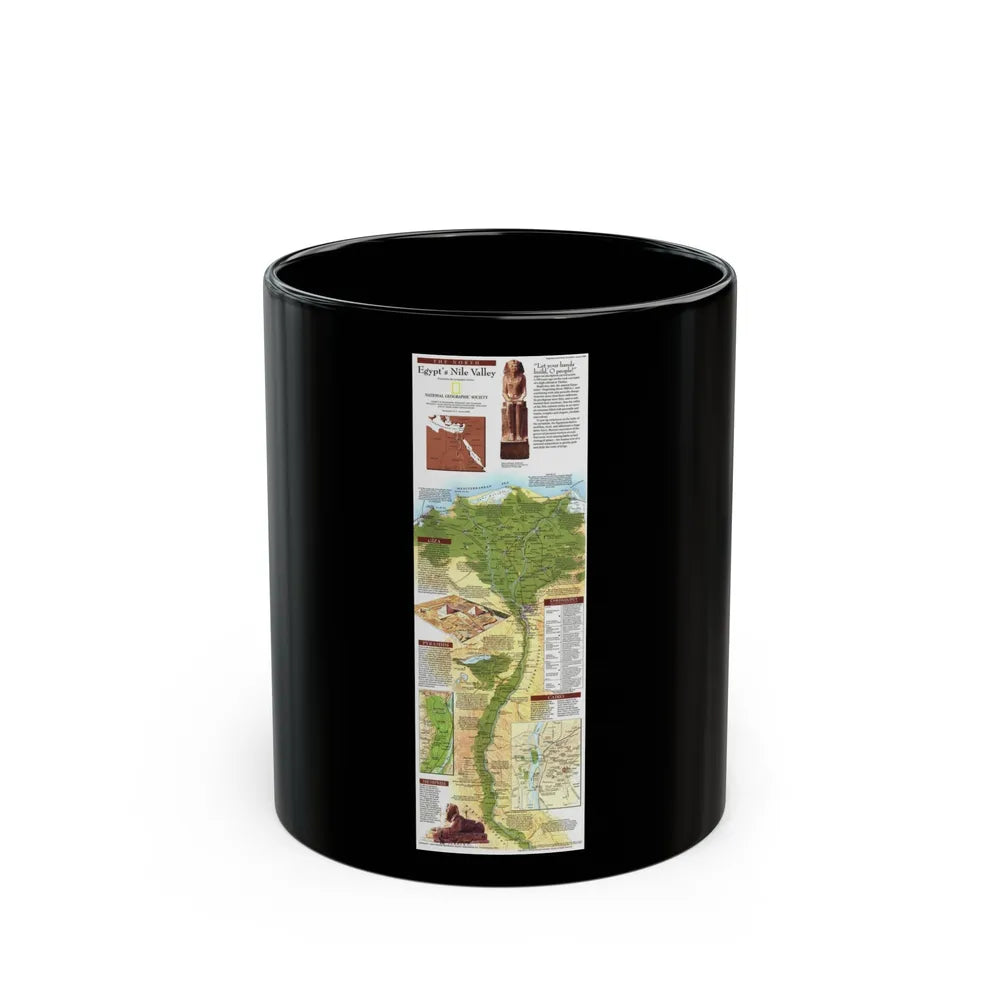 Egypt's Nile Valley- The North (1995) (Map) Black Coffee Mug-11oz-Go Mug Yourself