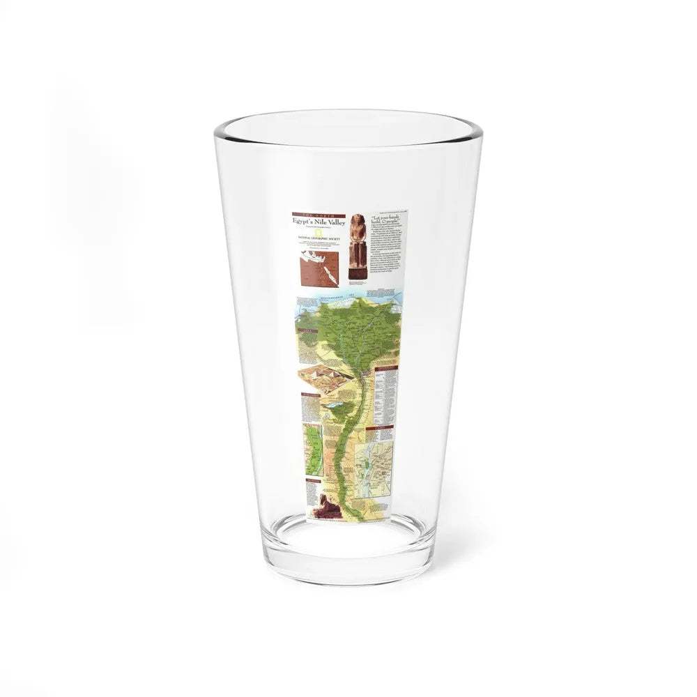 Egypt's Nile Valley- The North (1995) (Map) Pint Glass 16oz-16oz-Go Mug Yourself