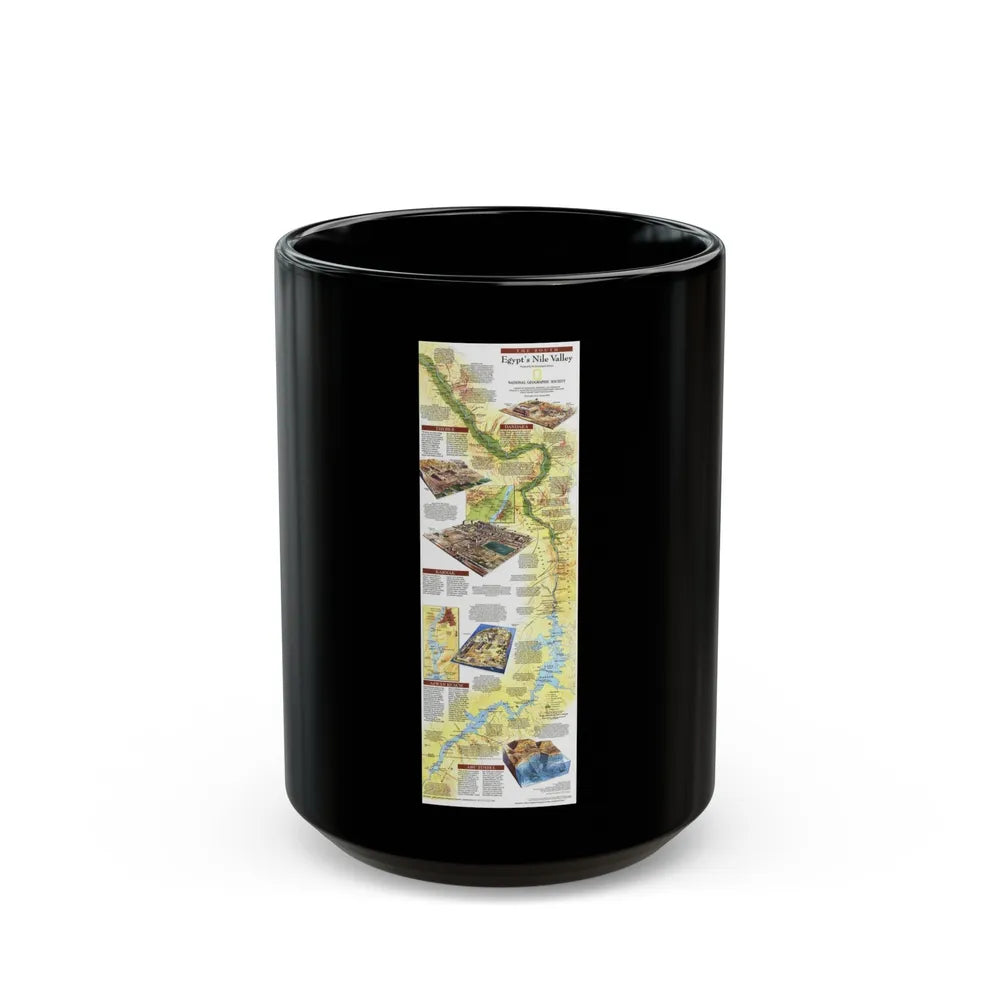 Egypt's Nile Valley- The South (1995) (Map) Black Coffee Mug-15oz-Go Mug Yourself