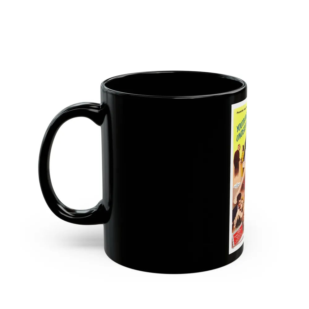 EIGHTEEN AND ANXIOUS 1957 Movie Poster - Black Coffee Mug-Go Mug Yourself