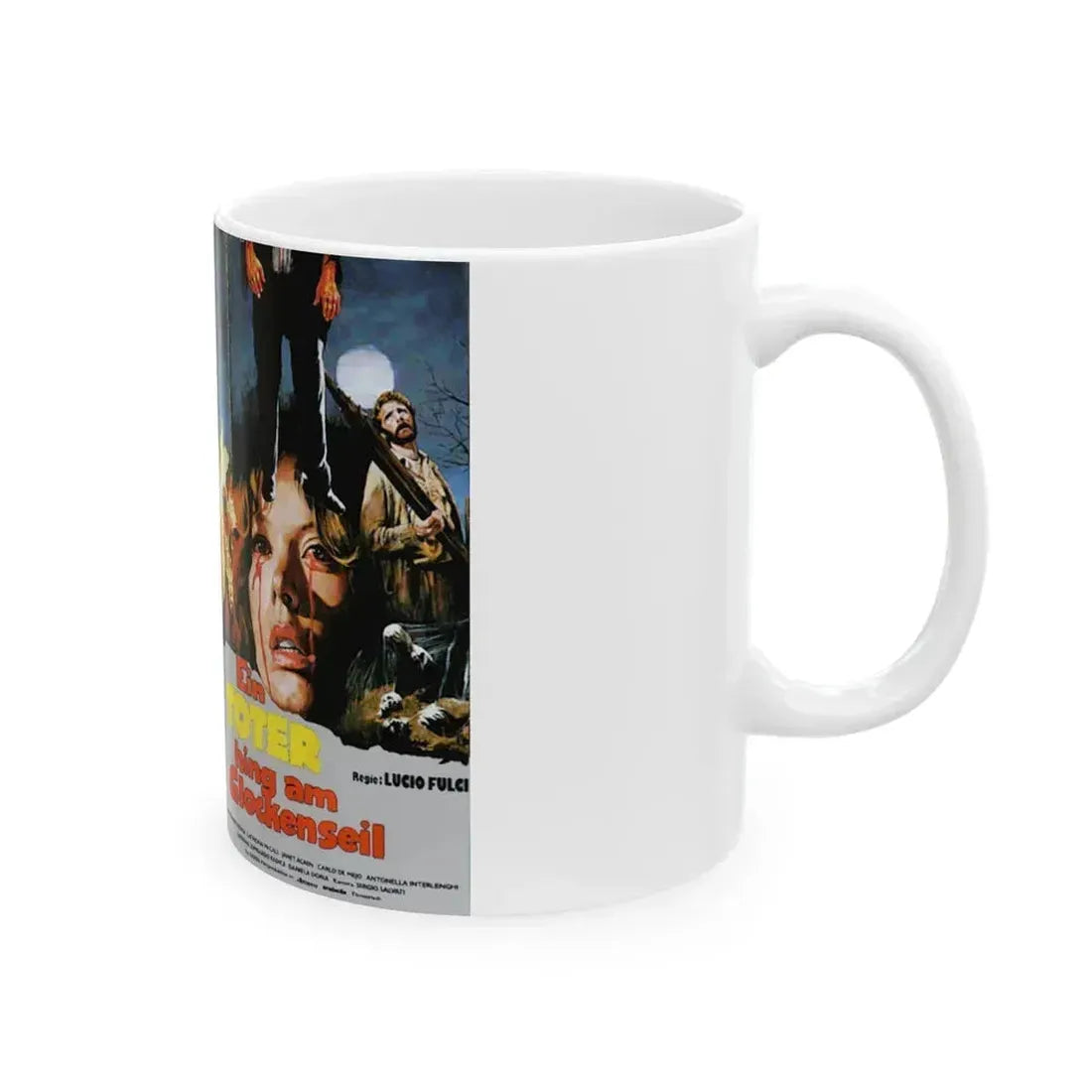 EIN TOTER HING AM GLOCKENSEIL (VHS COVER) - White Coffee Mug - Go Mug Yourself