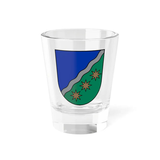 Ķekavas novada ģerbonis (Latvia) (Coat of Arms) Shot Glass 1.5oz 1.5oz - Go Mug Yourself