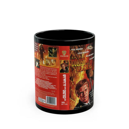 EL COLOSO EN LLAMAS (VHS COVER) - Black Coffee Mug-11oz-Go Mug Yourself