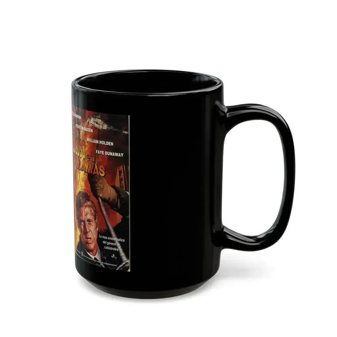EL COLOSO EN LLAMAS (VHS COVER) - Black Coffee Mug - Go Mug Yourself
