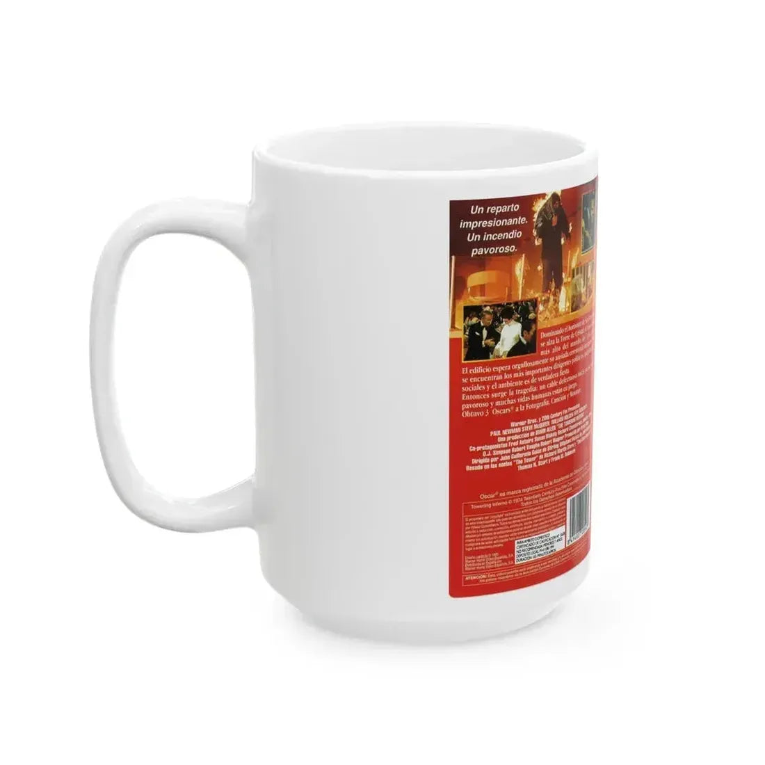 EL COLOSO EN LLAMAS (VHS COVER) - White Coffee Mug - Go Mug Yourself